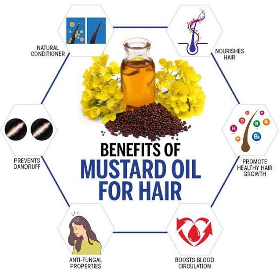 What are the benefits of mustard oil for white hair?