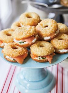 Smoked salmon bagels are a classic. 