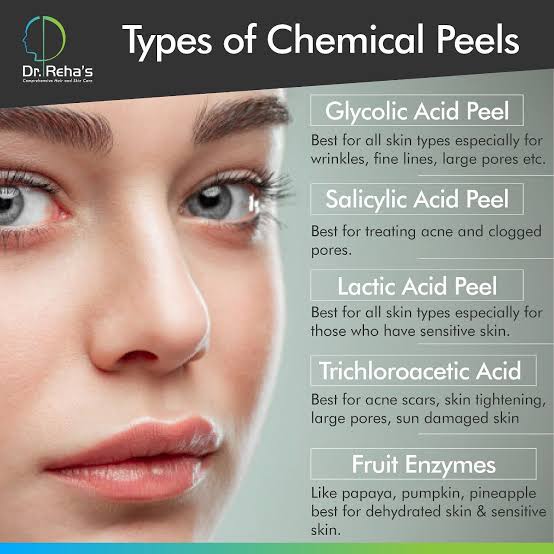 Types of chemical peels for the skin