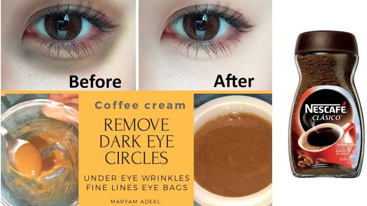 Making a coffee cream to treat dark circles