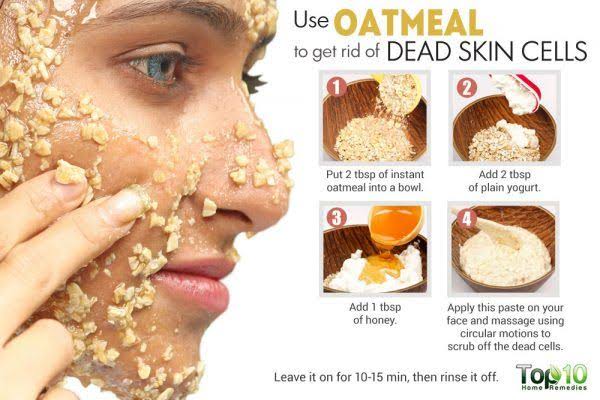 Mixtures to exfoliate the skin and get rid of dead cells