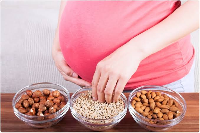 During pregnancy, eating nuts reduces the chances of children being allergic