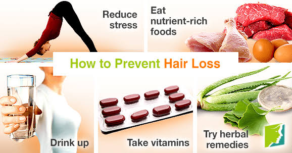 Food and hormones prevent hair loss