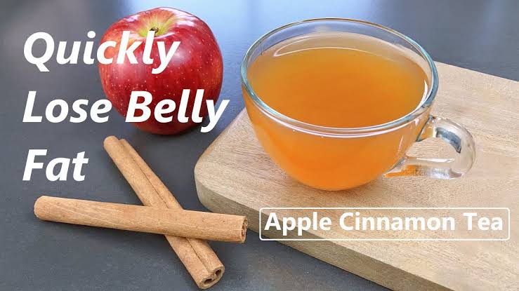 Apple and cinnamon drink to lose belly fat