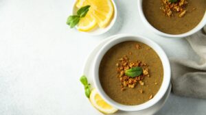 Lentil soup with acid.. Useful dietary meal